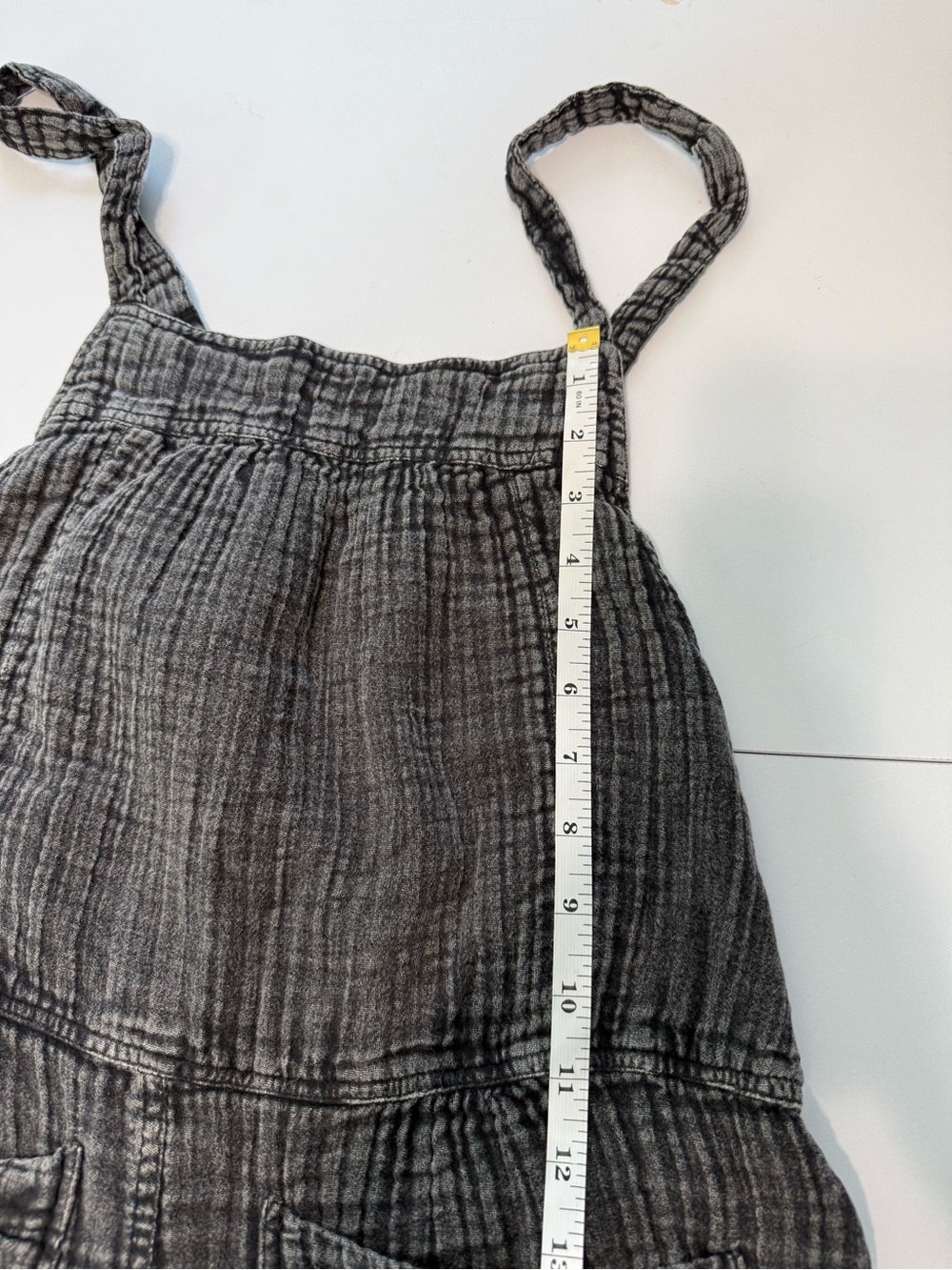 Natural Life Dakota Tie Cotton Gauze Wide Leg Boho Overall washed Black Size L - Picture 11 of 14